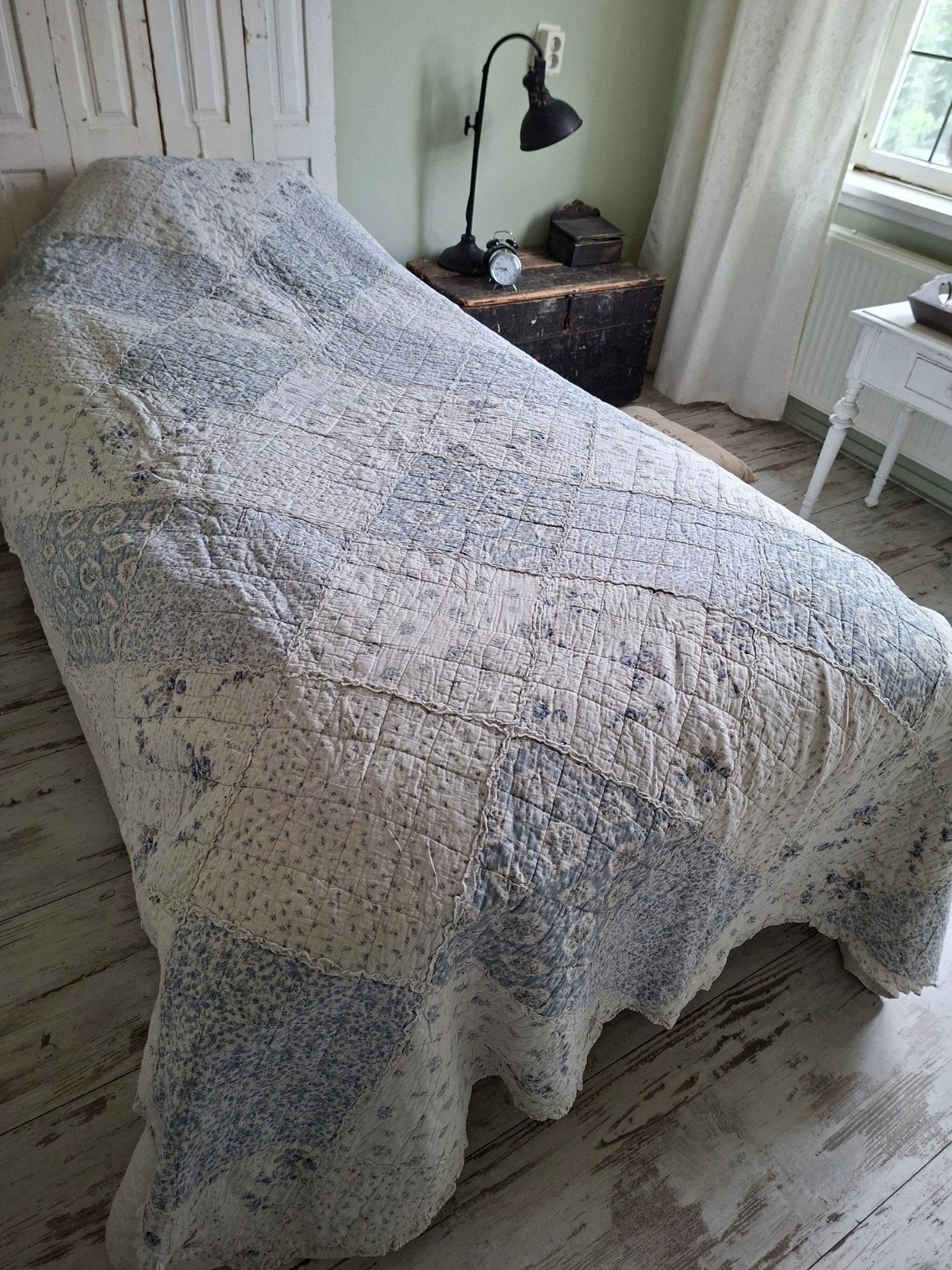 Patchwork sprei 1 persoons, Gebruikt, Wit, Overige typen, Tweepersoons