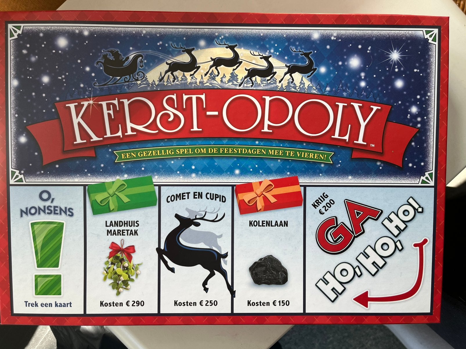 Kerst monopoly, Ophalen, Zo goed als nieuw