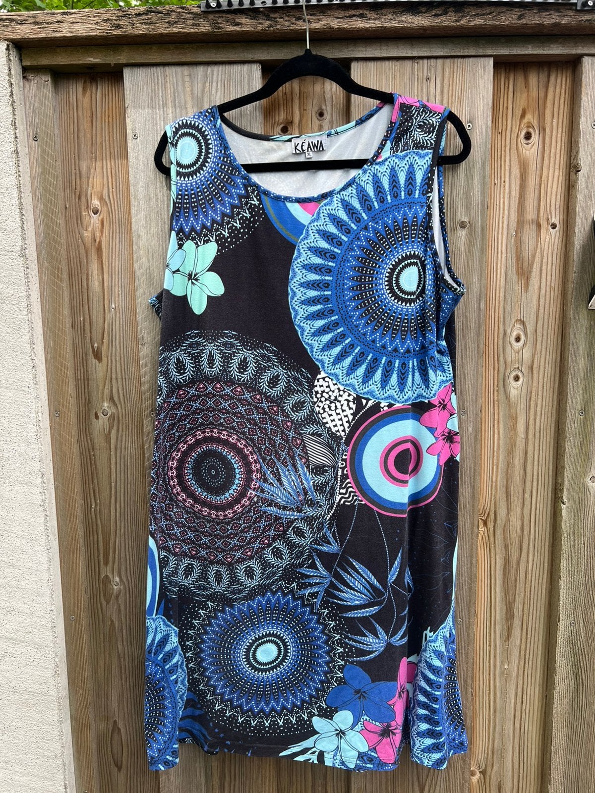 Zomerse Keawa jurk met kleurrijke print - Maat XL, Overige kleuren, Maat 46/48 (XL) of groter, Ophalen of Verzenden, Zo goed als nieuw