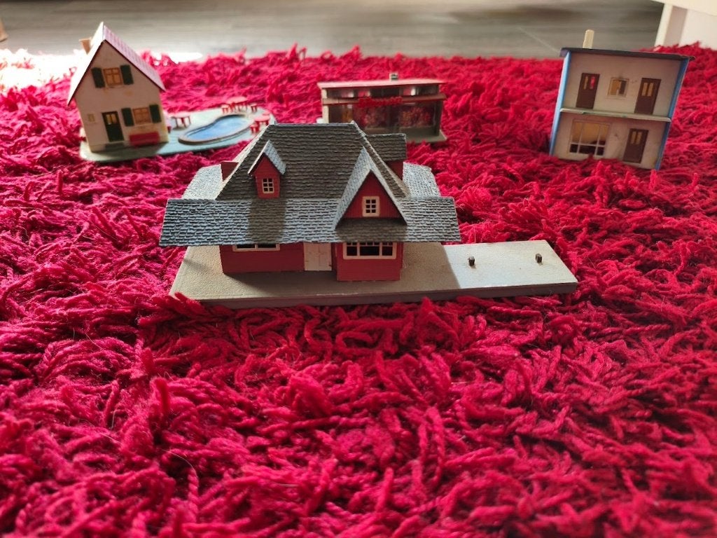Partij Pola spoor n huisjes 4 stuks voor knutselaar, Overige merken, Gebruikt, Gelijkstroom, Overige typen