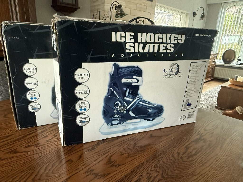 IJshockeyschaatsen, Sport en Fitness, Ophalen, Zo goed als nieuw, IJshockeyschaatsen, Nijdam