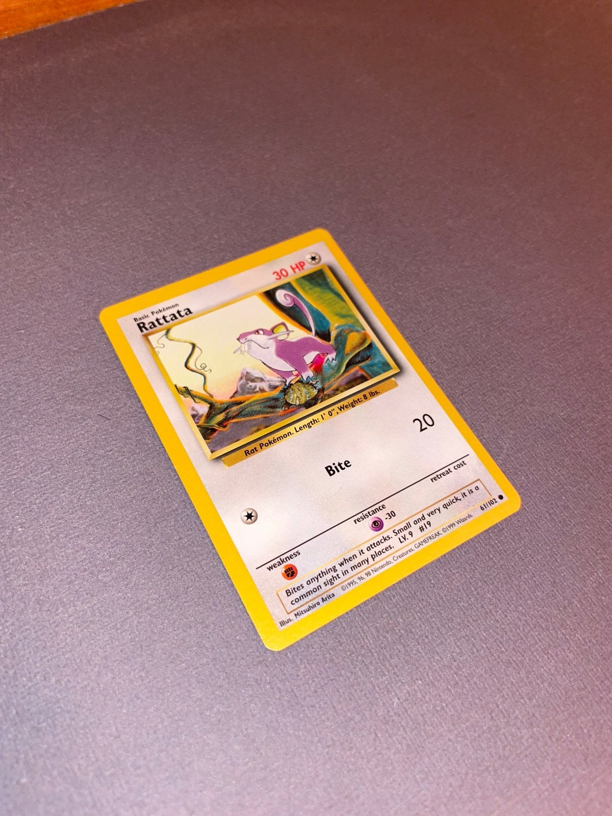 Pokemon Rattata 61/102 Base Set, Ophalen of Verzenden, Zo goed als nieuw