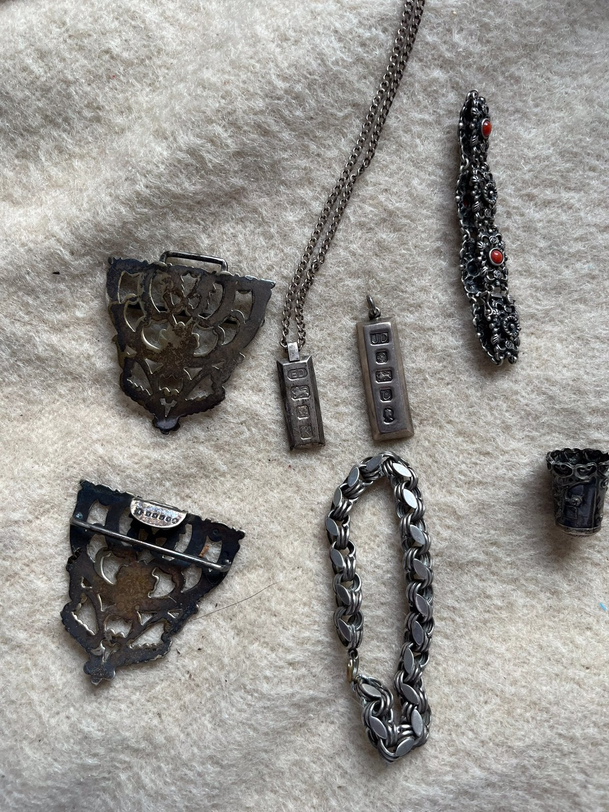 Nette zilveren sieraden,, Sieraden, Tassen en Uiterlijk, Antieke sieraden, Ophalen, Zilver