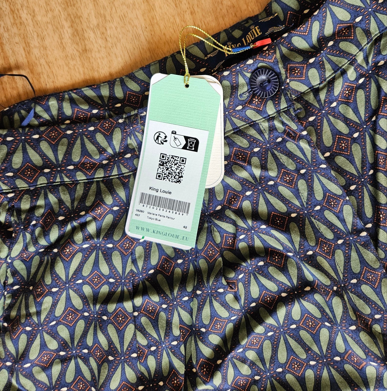 King Louie NIEUWE pantalon pallazo mt 42- Nóóit gedragen, Ophalen, Maat 42/44 (L), Nieuw, King Louie