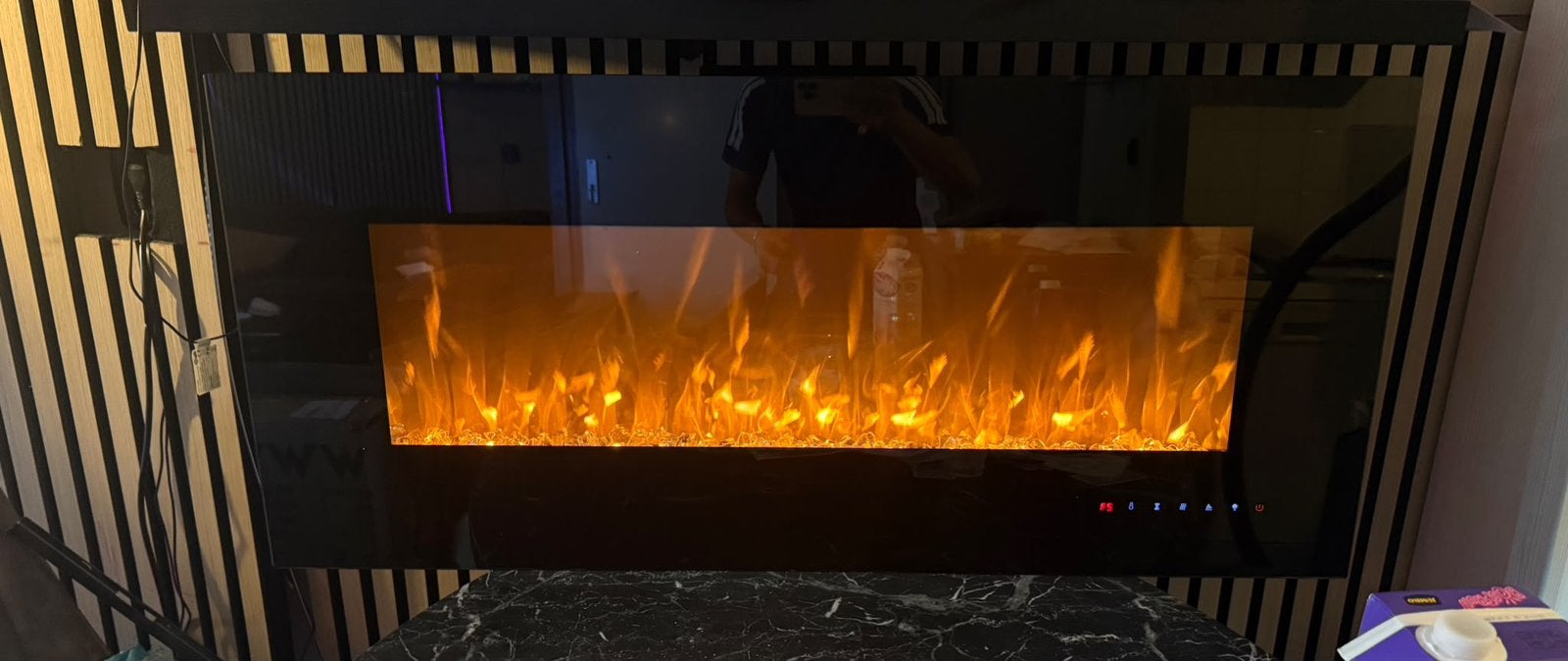 Elektrishe inbouw openhaard, Ophalen, Zo goed als nieuw, Inbouwhaard, Houthaard