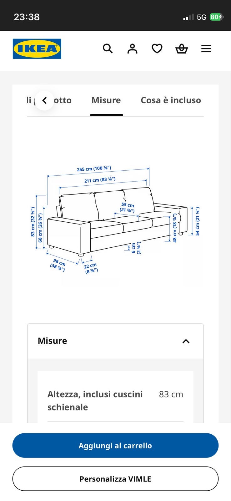 IKEA VIMLE 3-zitsbank met Ottoman - Goede staat, Ophalen, 250 tot 300 cm, Driepersoons, 75 tot 100 cm