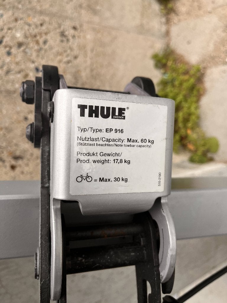 Thule EuroPower 916 (EP 916), Auto diversen, Fietsendragers, Zo goed als nieuw, Trekhaakdrager, 2 fietsen, Elektrische fiets, Ophalen