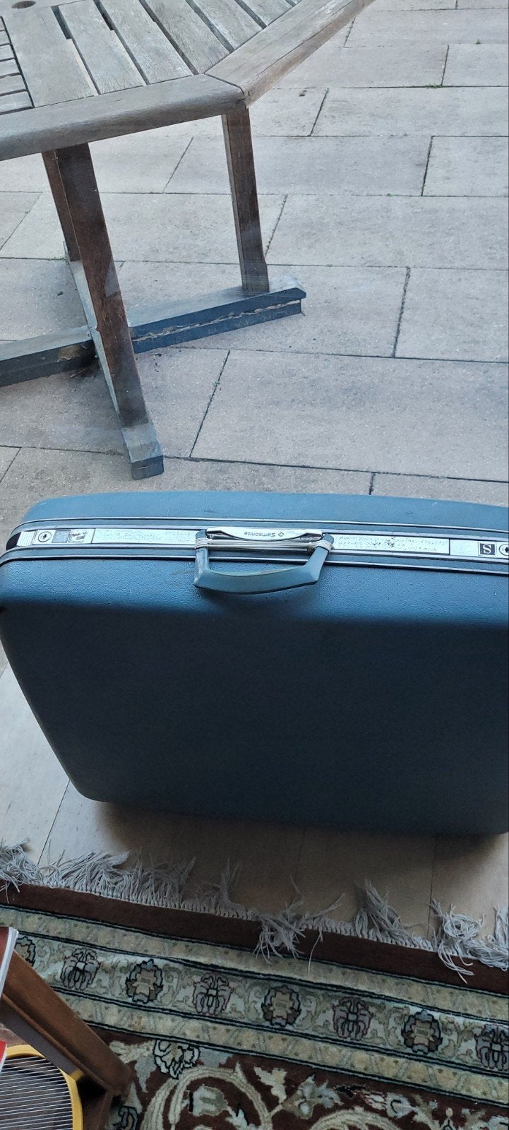 Vintage Samsonite Koffer - Blauw, Gebruikt, Ophalen, Gebruikt, Hard kunststof, 70 cm of meer
