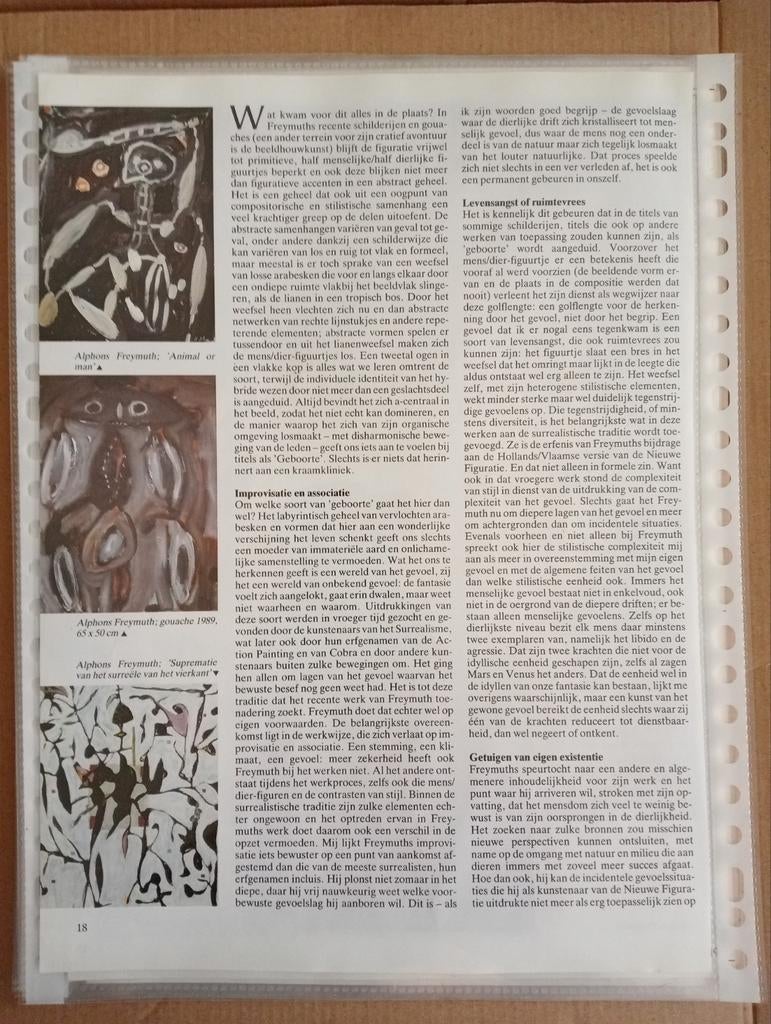Alphons Freijmuth 14 pagina's artikels, Ophalen of Verzenden