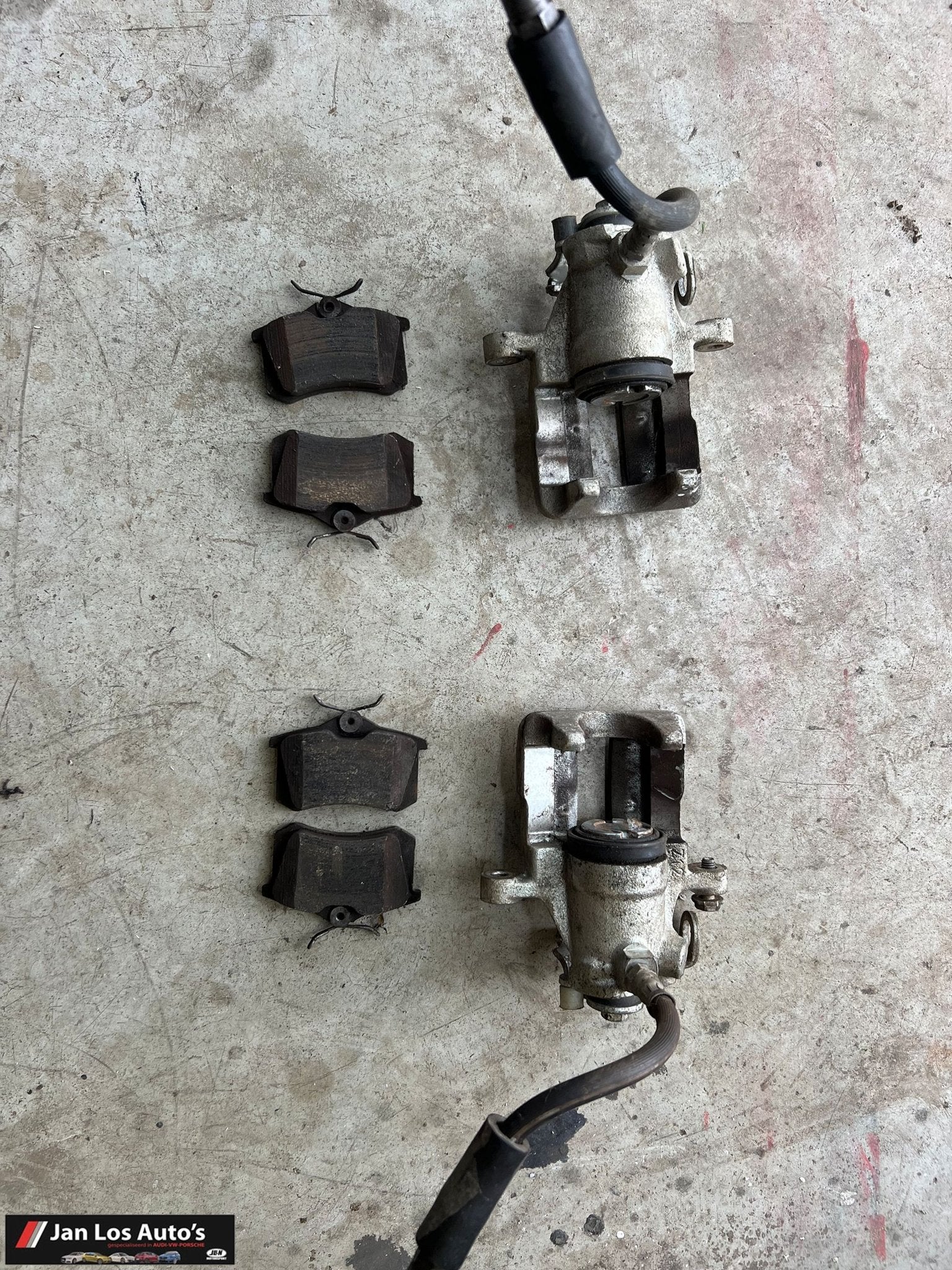 Audi 80 B4 2.0 remklauw set achter cpl met blokken, Gebruikt, -, -, -