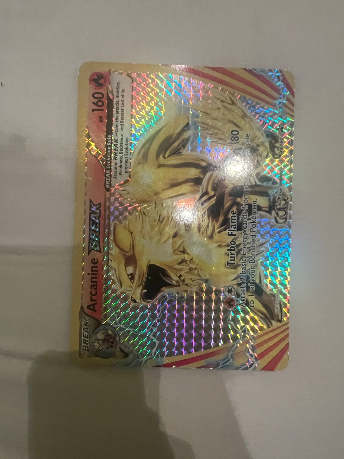 Arcanine BREAK Pokémon Kaart - Foil, Ophalen of Verzenden, Gebruikt, Losse kaart, Foil