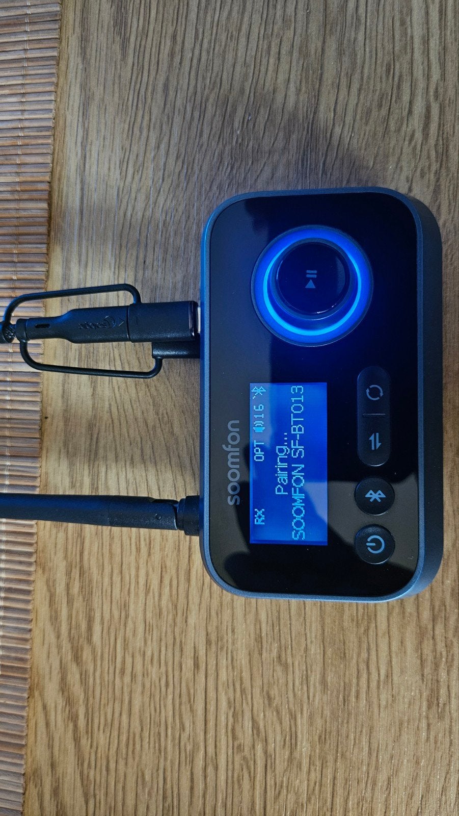 Soomfon Bluetooth 5.0 Zender Ontvanger met LCD-scherm, Ophalen of Verzenden, Zo goed als nieuw