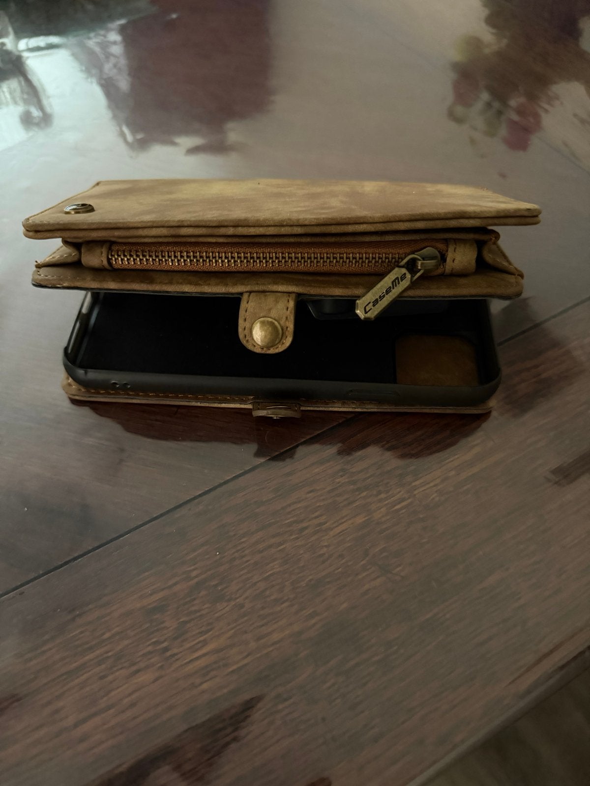 Caseme Telefoonhoesje met Portemonnee Functie - Bruin, Telecommunicatie, Ophalen of Verzenden, Nieuw, Hoesje of Tasje