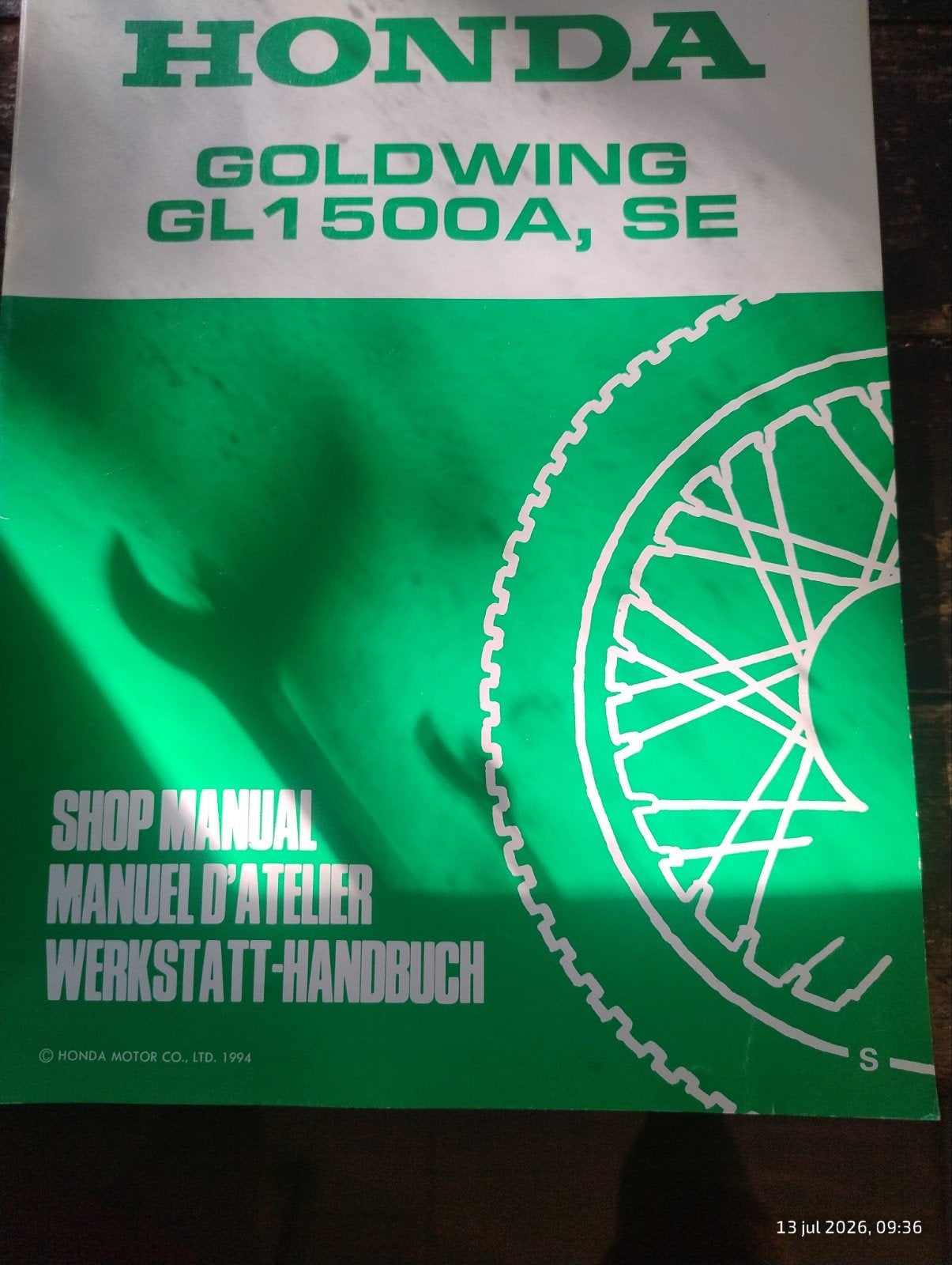 Honda Goldwing GL1500A, SE Werkplaatshandboek, Verzenden, Honda