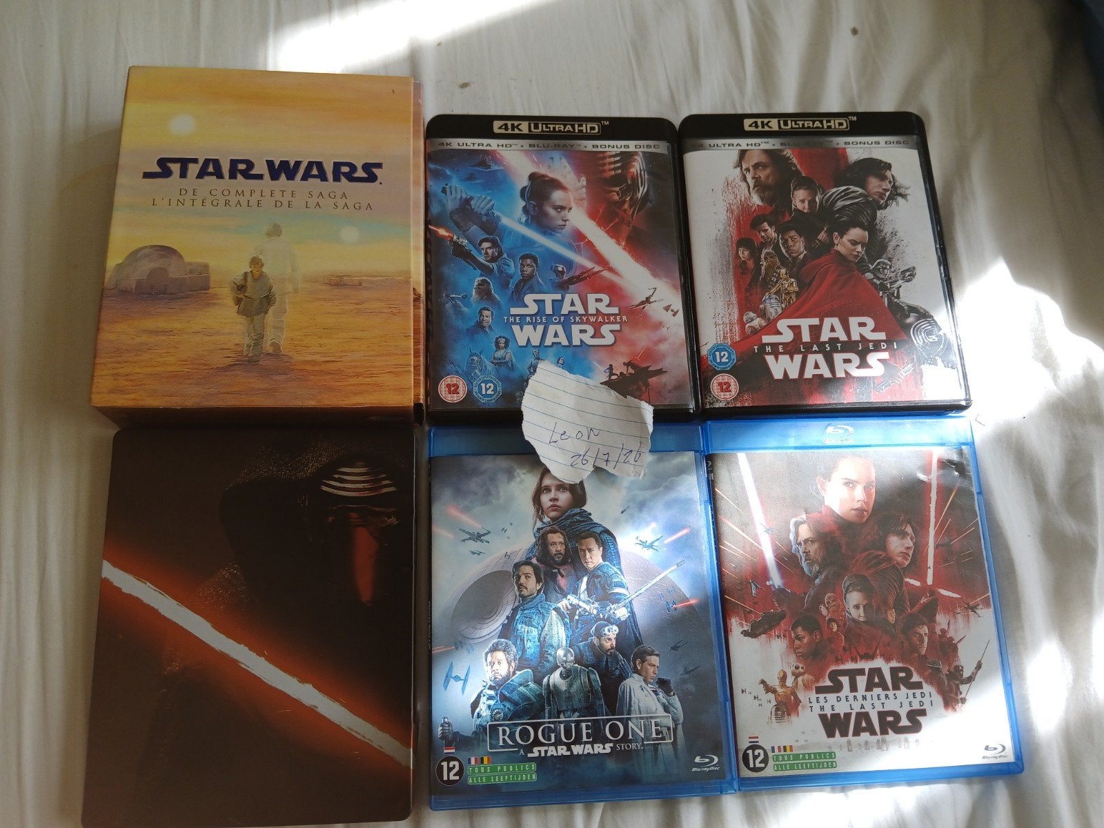 Collectie STAR WARS BLU RAY's hele saga + Rogue One., Speelfilm, Ophalen of Verzenden, Zo goed als nieuw, Engels