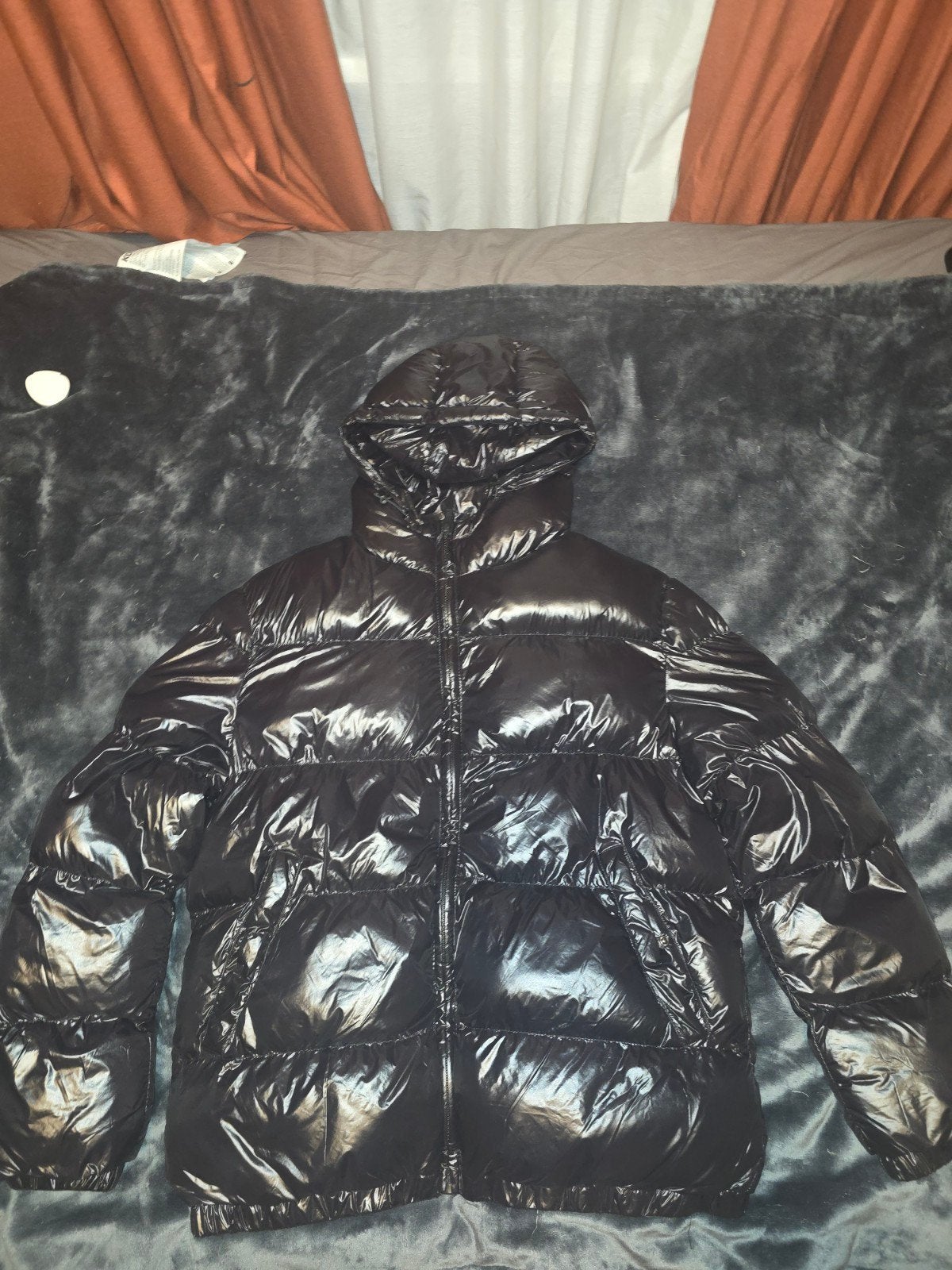 FSBN Zwarte Glanzende Puffer Jas - Maat XL, Kleding | Heren, Zwart, Maat 56/58 (XL), Ophalen of Verzenden, Zo goed als nieuw