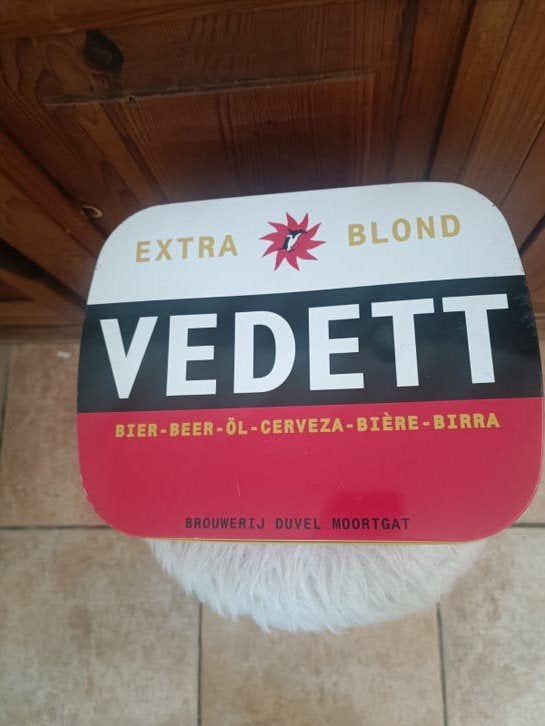Vintage Vedett Extra Blond Bier Blik - Brouwerij Duvel, Ophalen of Verzenden, Gebruikt, Overige, Overige merken
