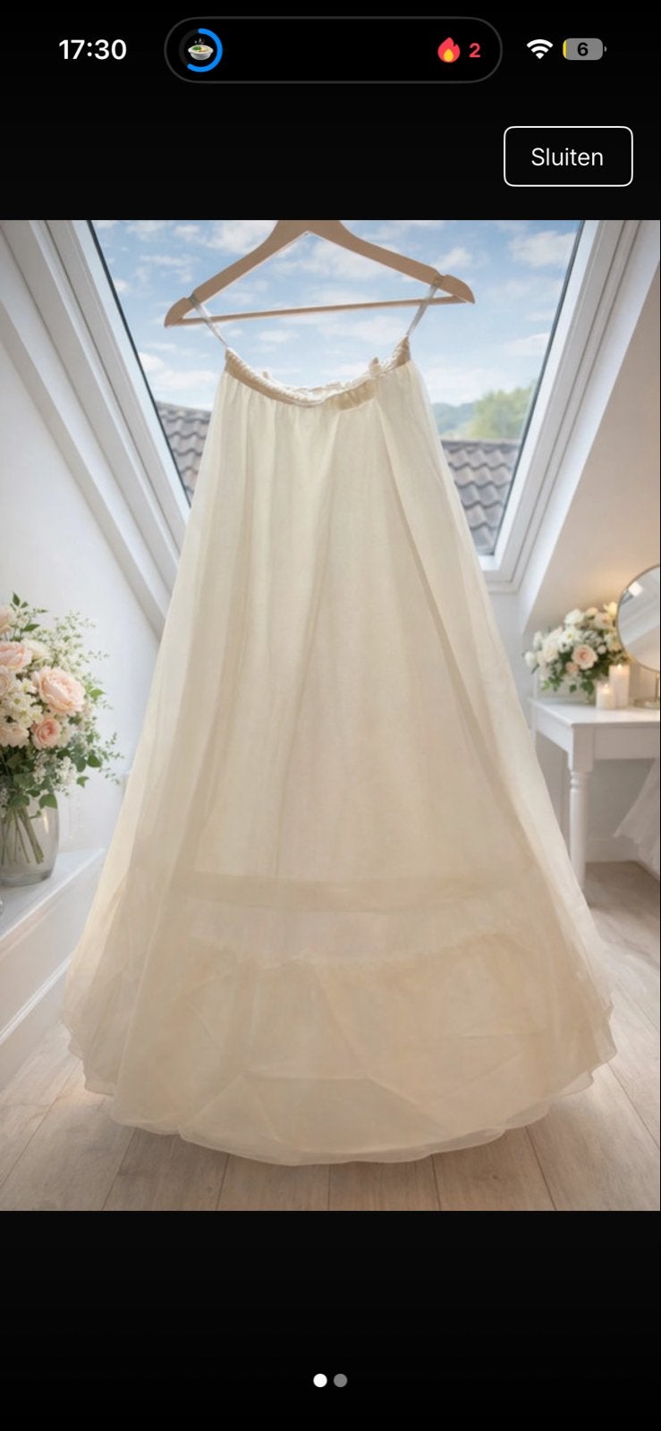 Poirier Hoepelrok Trouwjurk M Champagne/Ecru, Kleding | Dames, Ophalen of Verzenden, Gedragen, Beige, Accessoires