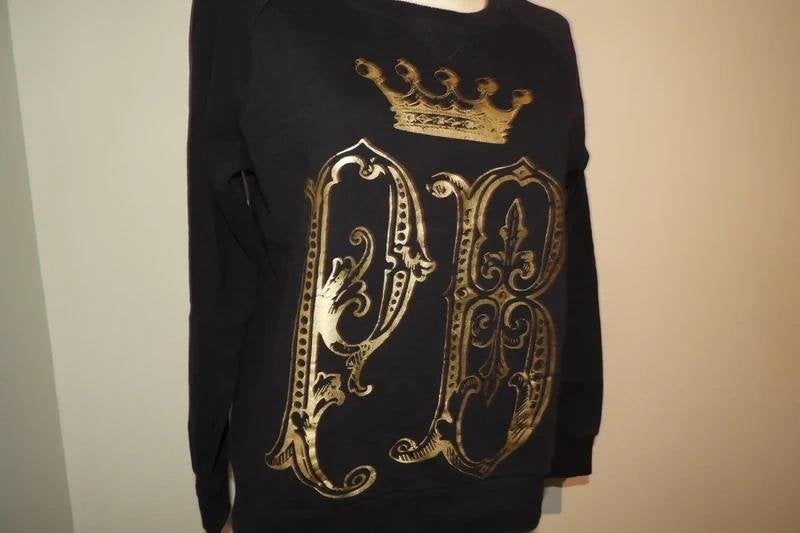 Pierre Balmain sweater gouden chique opdruk mt xl, Kleding | Dames, Maat 46/48 (XL) of groter, Zo goed als nieuw, Pierre Balmain