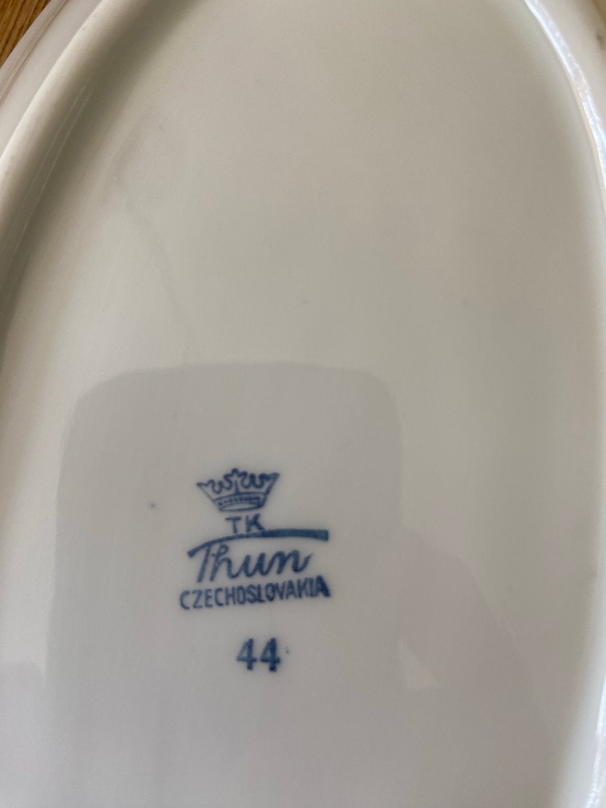 Thun Czechoslovakia Servies - Vintage Rozen Decor, Ophalen, Gebruikt, Overige merken, Vintage