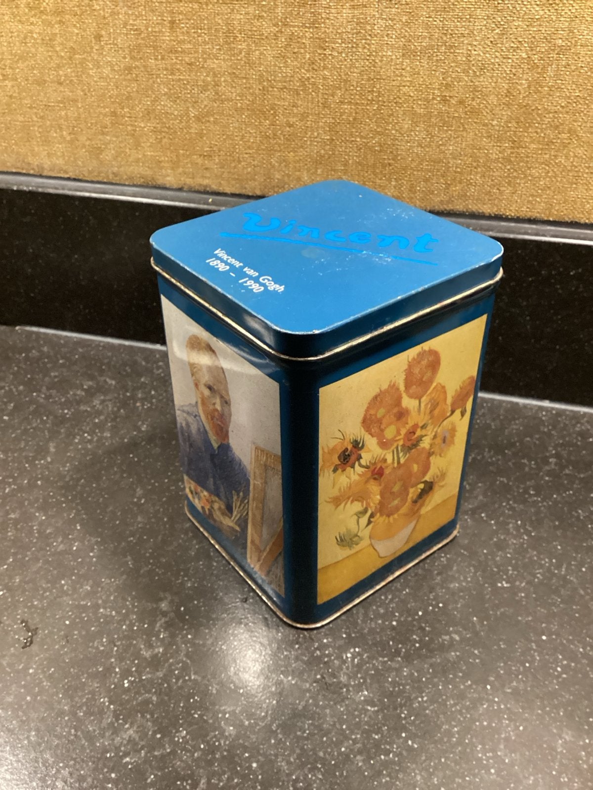 Vintage Vincent van Gogh blik met kunstwerken, Verzamelen, Ophalen, Gebruikt