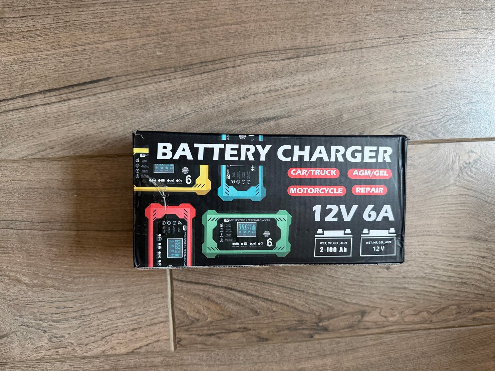Acculader 12V 6A voor Auto, Vrachtwagen, Motorfiets, Ophalen of Verzenden, Nieuw