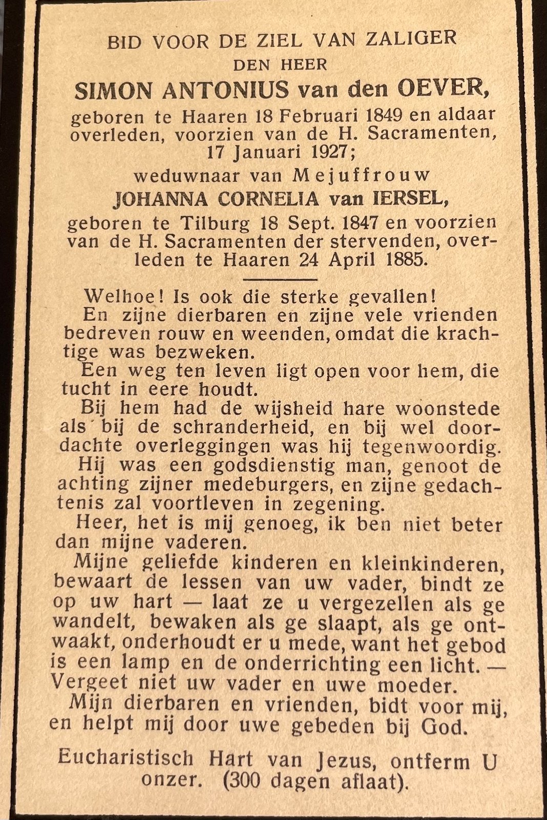 Simon Antonius van den Oever 1849 Haaren, Verzamelen, Ophalen of Verzenden