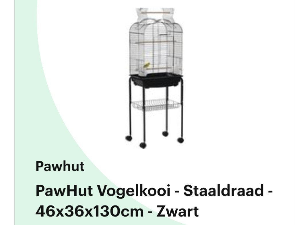 Vogelkooi zgan, Dieren en Toebehoren, Vogels | Hokken en Kooien, Ophalen of Verzenden, Zo goed als nieuw, Metaal, Vogelkooi