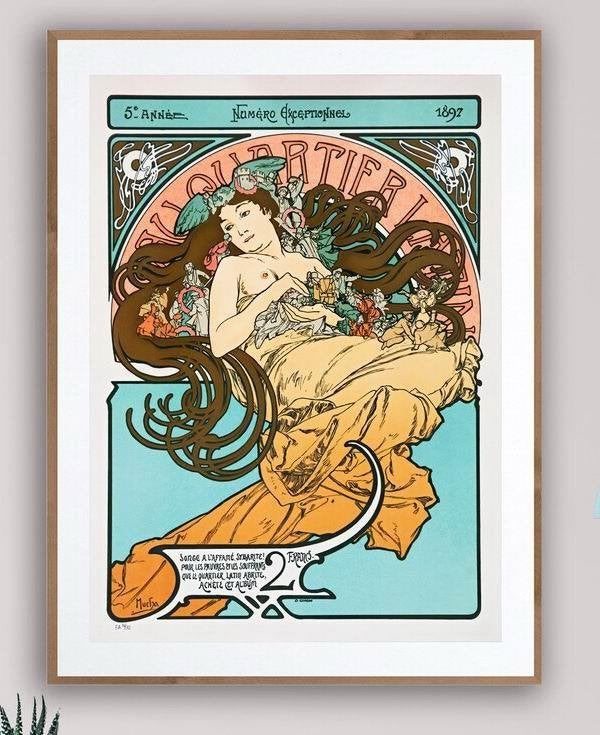 Au Quartier Latin Alphonse Mucha Jugendstil Affiche Poster, Verzenden