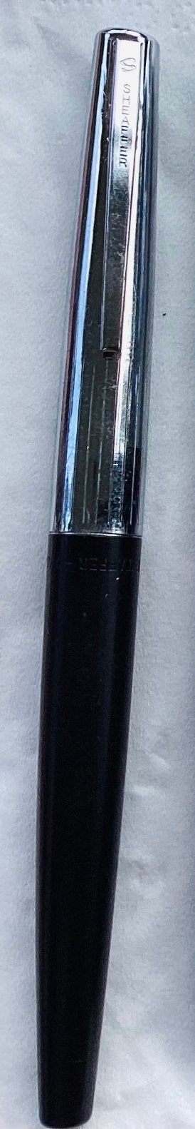 Mooie Vintage Sheaffer Vulpen, zwart met Chrome, Ophalen, Gebruikt, Vulpen, Overige merken