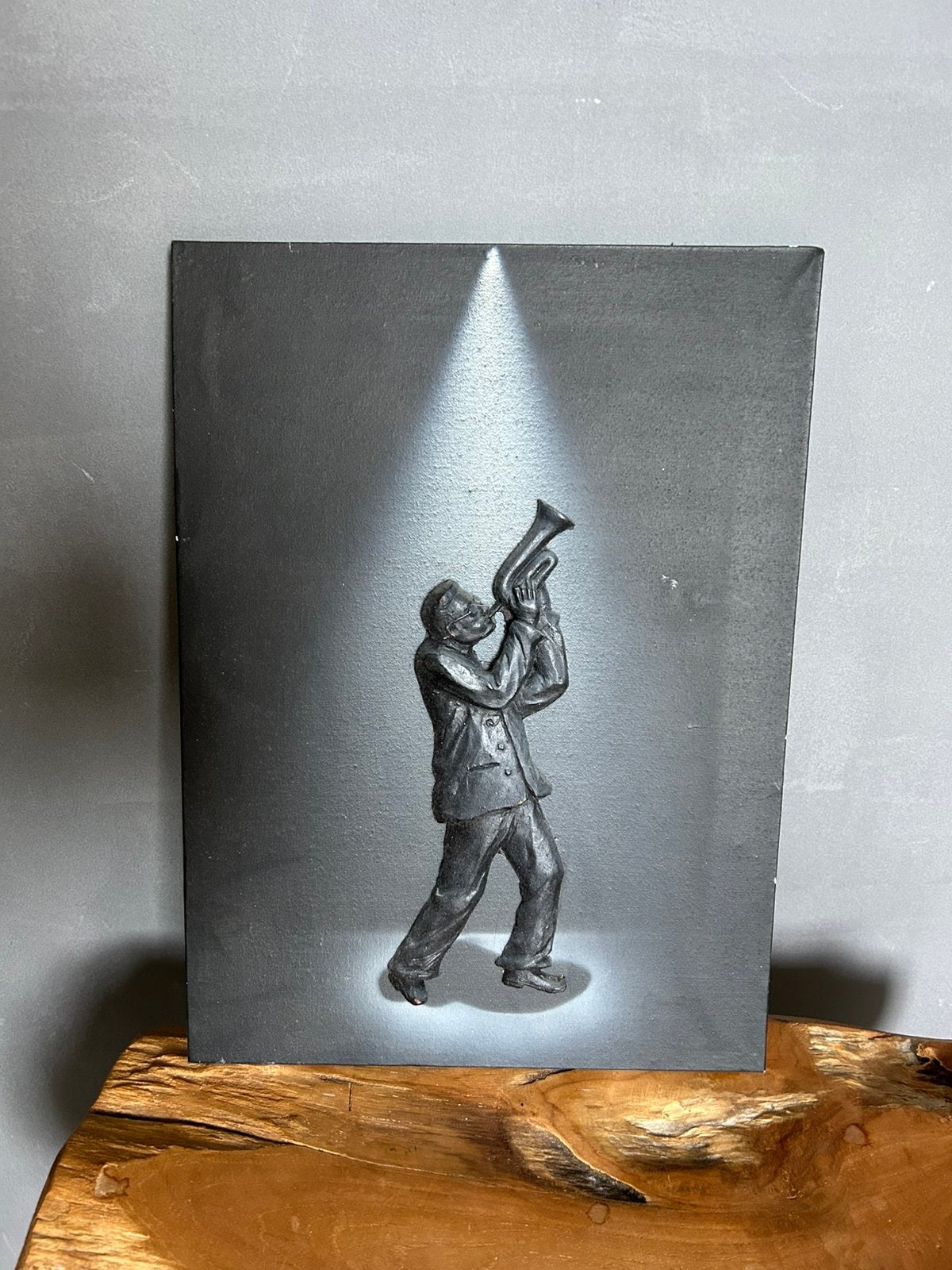 Schilderij trompetist, Ophalen of Verzenden, Schilderij