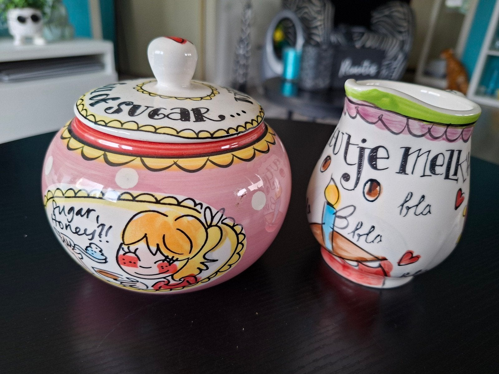 Blond Amsterdam Melk en suikerpot, Ophalen, Overige typen, Zo goed als nieuw, Aardewerk