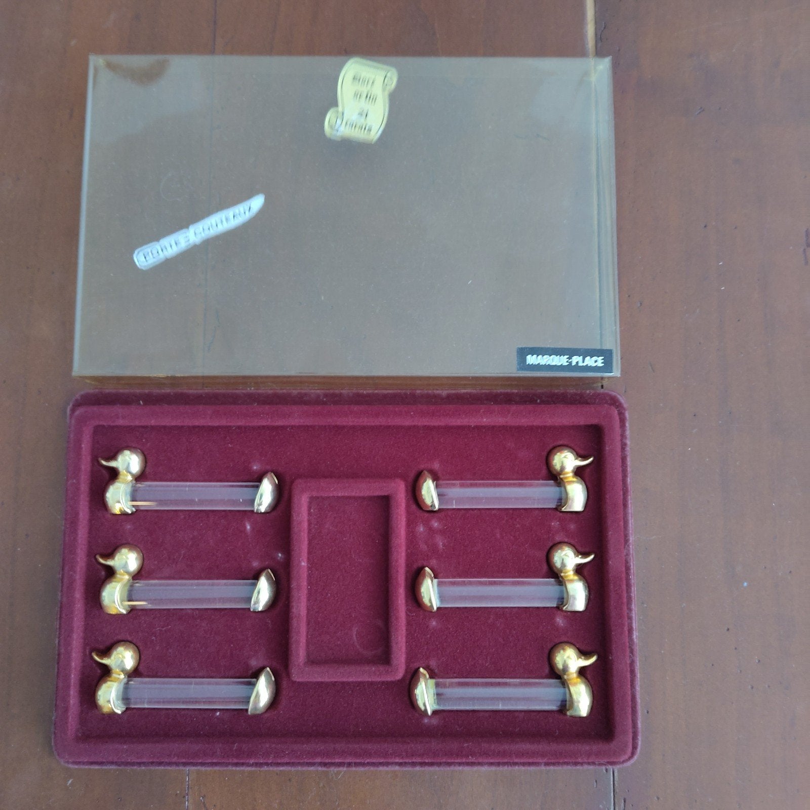 Vintage Marque-Place Eendjes Bestekhouders Set, Ophalen of Verzenden