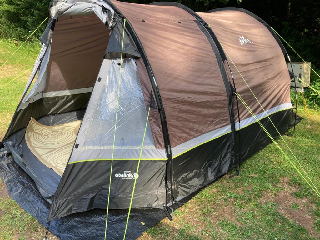 Tunneltent Benidorm CoolDark Obelink met veel extra’s, Caravans en Kamperen, Ophalen, Gebruikt, Tot en met 4