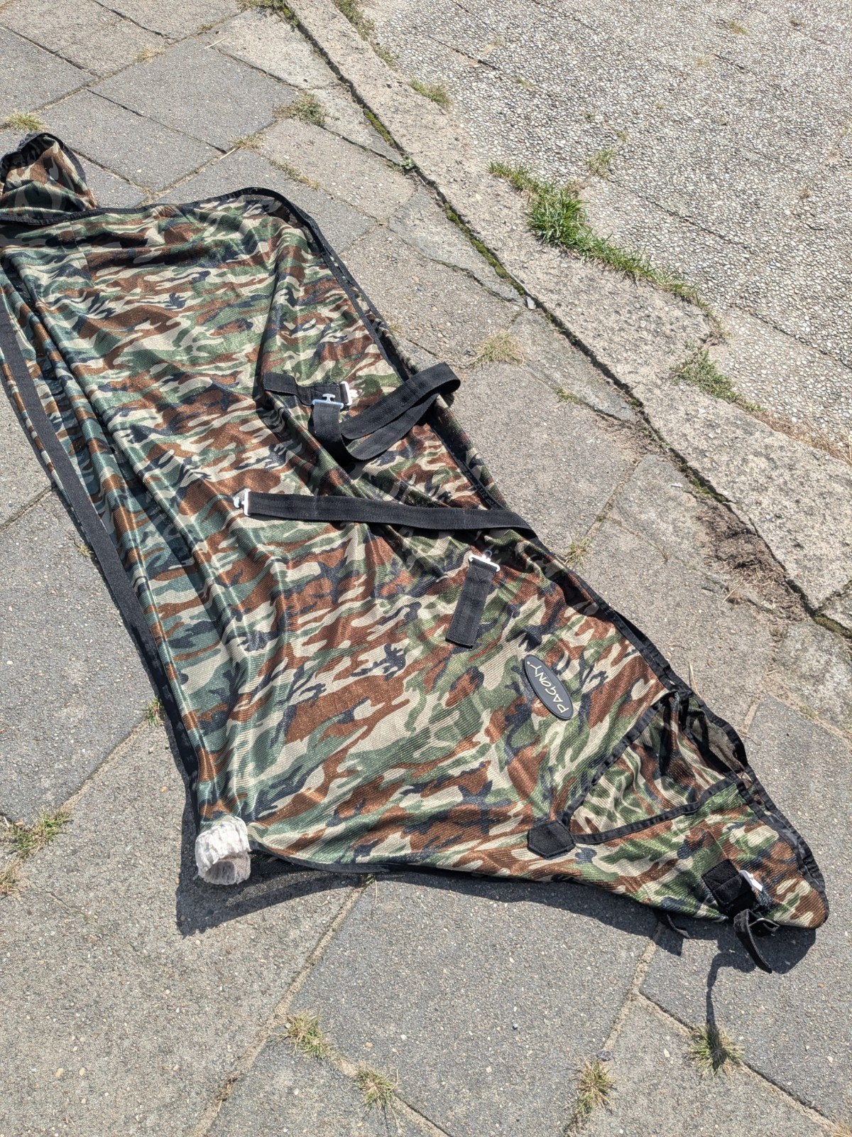 vliegendekens, Camouflage, maat 195, maar valt kleiner uit, Dieren en Toebehoren, Ophalen of Verzenden, Gebruikt