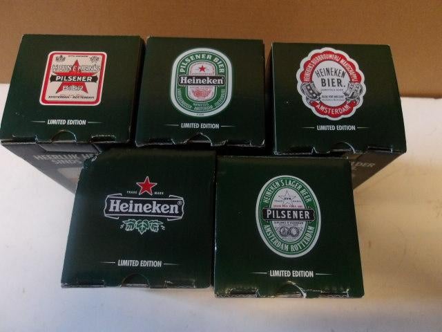Heineken glazenset (nr.1)  5-delig, Ophalen of Verzenden, Nieuw, Glas of Glazen, Heineken