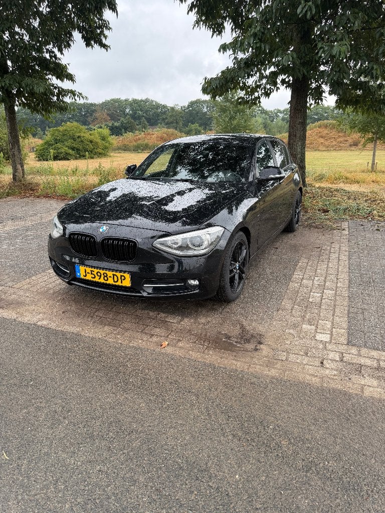 BMW 1-Serie 116I EDE / Sport Line / Sport Chassis, Auto's, 1-Serie, 4 cilinders, Leder en Stof, Zwart