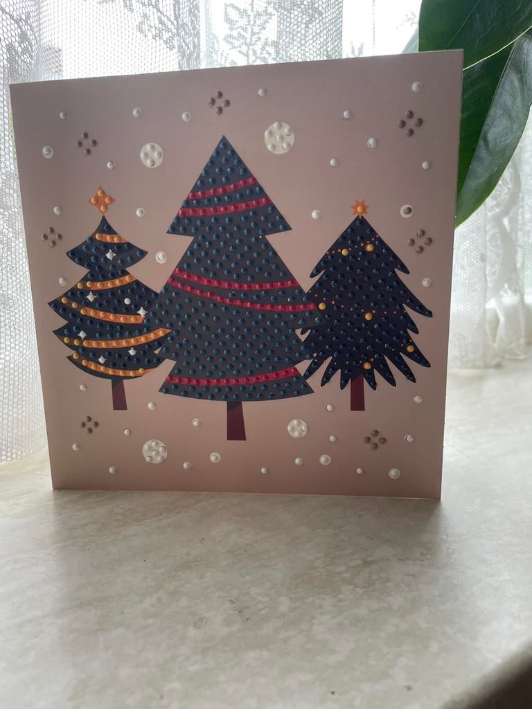 Kerstkaart diamond painting, Ophalen of Verzenden, Nieuw, Kerst