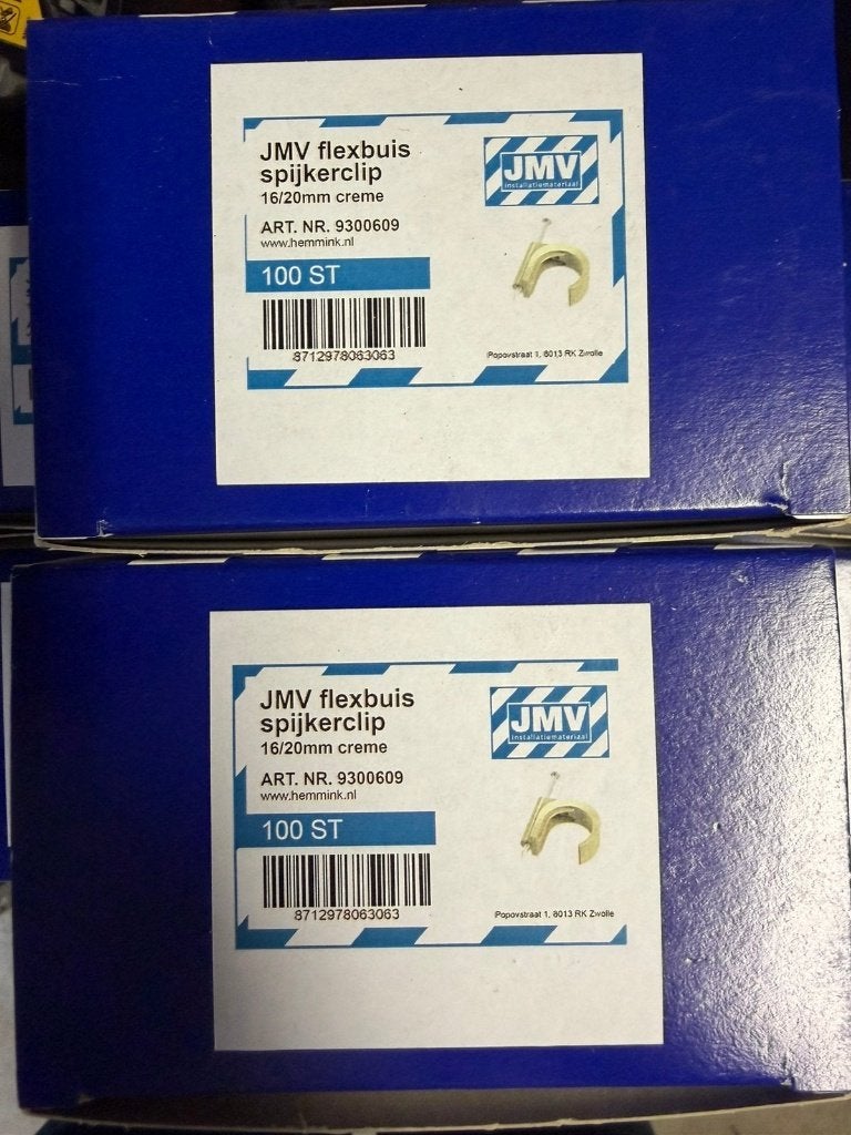 JMV Flexbuis Spijkerclips 16/20 mm Crème – Nieuw – 100 stuks, Ophalen of Verzenden, Zo goed als nieuw, Overige typen