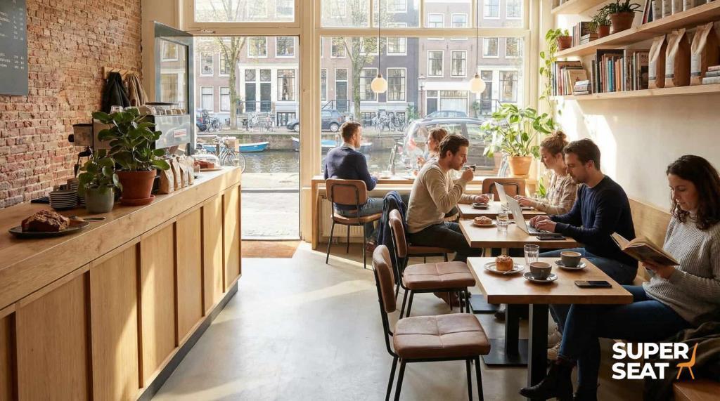 Gerlon horeca design stoelen, restaurant stoel cognac   568, Ophalen of Verzenden, Nieuw, Bruin, Vijf, Zes of meer stoelen