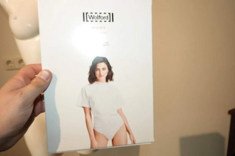 Wolford nieuwe witte body halslijn met voile rand Nieuw S/M, Verzenden, Wit, Nieuw, Wolford