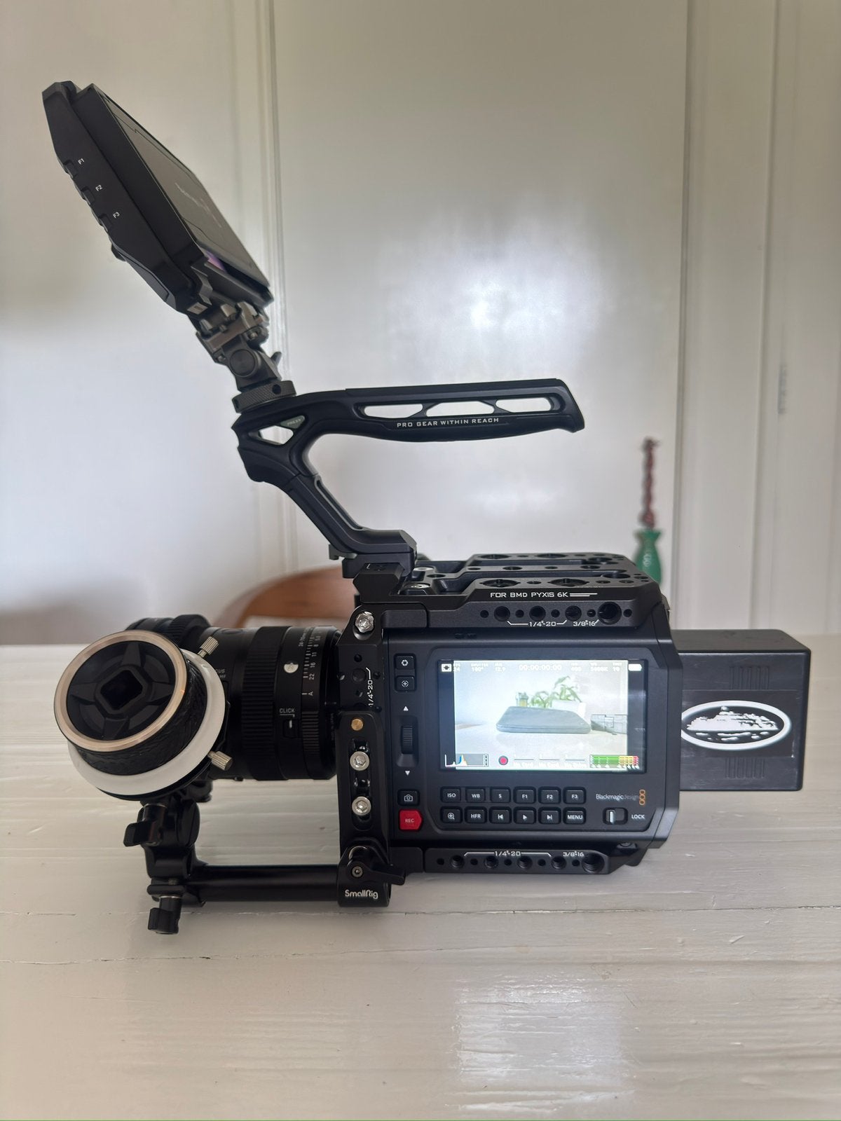 BMD pyxis 6k w/Autofocus Rig (prijs ex BTW), Overige soorten, Minder dan 8x, Zo goed als nieuw, Camera