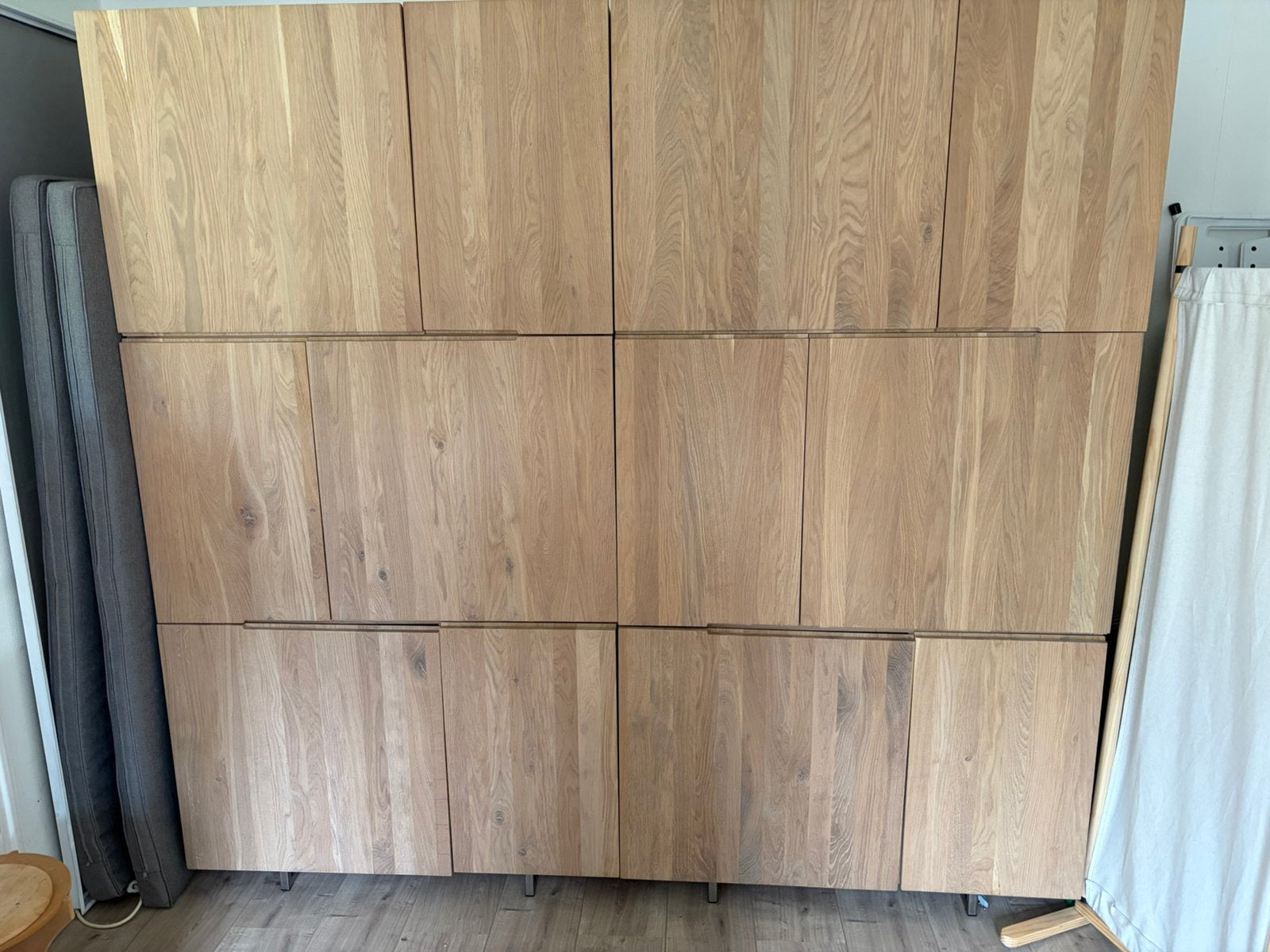 2 massief eiken kasten – 100 x 190 x 50 cm, Huis en Inrichting, Kasten | Wandmeubels, Ophalen, Eikenhout, Zo goed als nieuw, Minder dan 150 cm