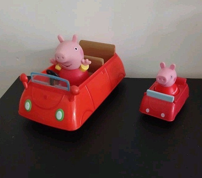 Peppa Pig auto's met figuren, Ophalen of Verzenden, Gebruikt, Jongen of Meisje
