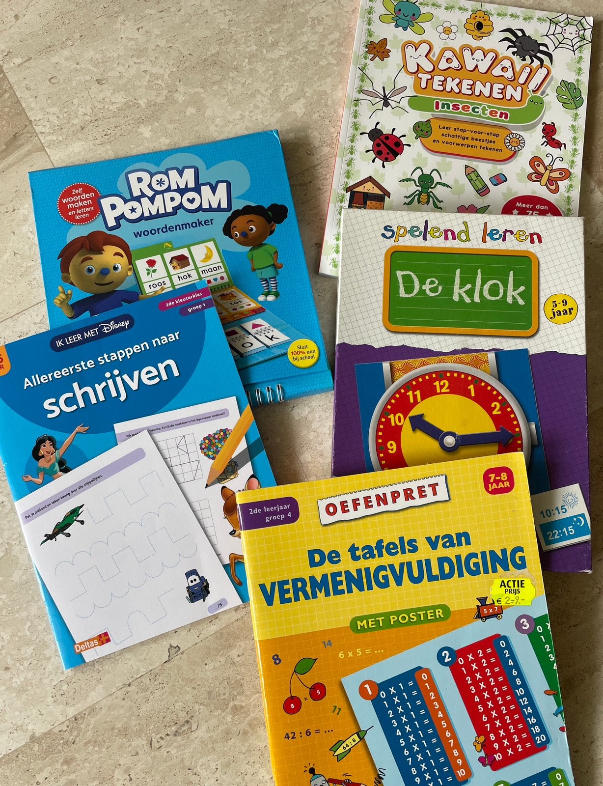 Oefenboekjes- Rekenen, Klokkijken, Schrijven, Ophalen, Nieuw, Rekenen