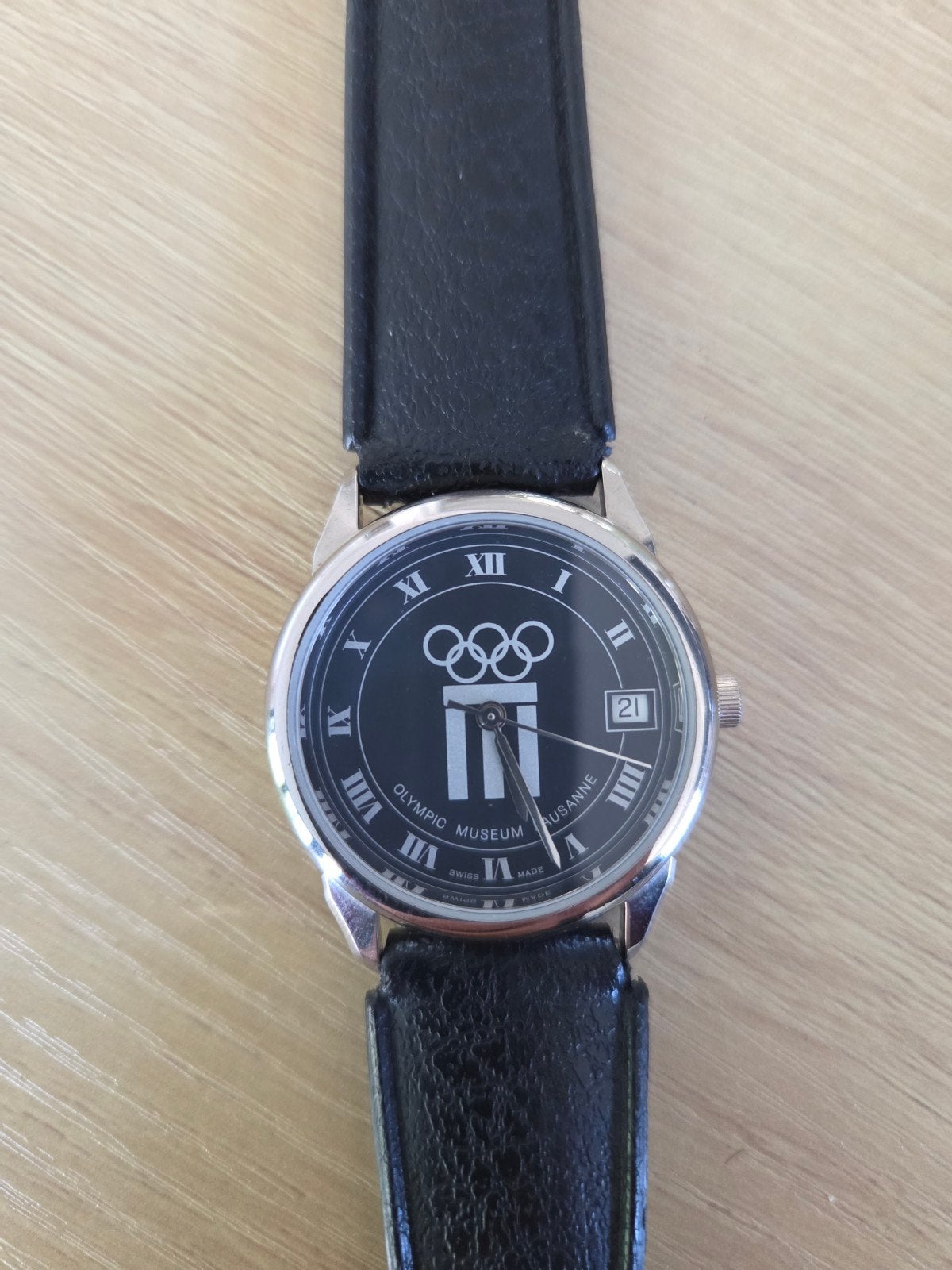 Olympic Museum Lausanne Horloge (SWISS MADE), Sieraden, Tassen en Uiterlijk, Overige merken, Staal, Polshorloge, Ophalen of Verzenden