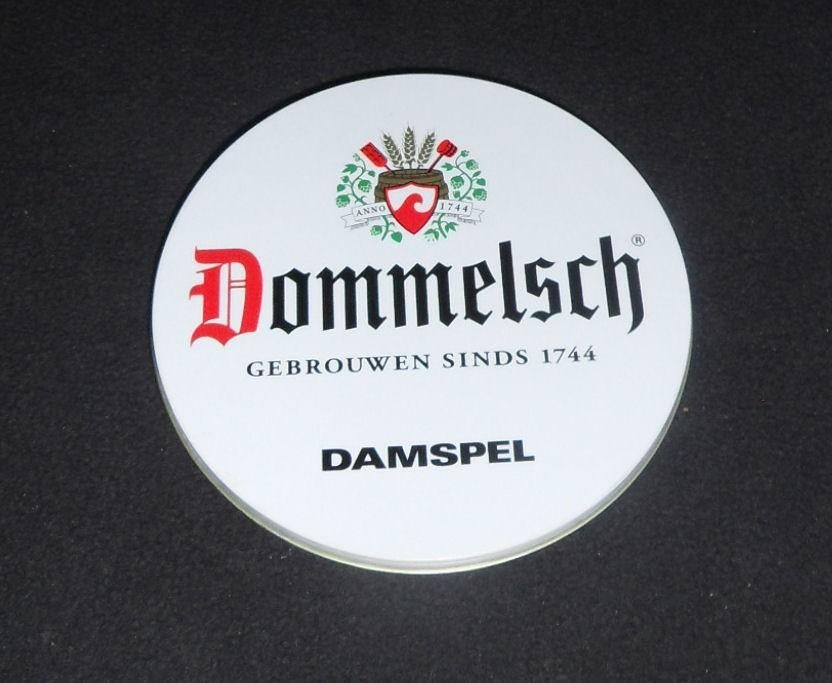 Dommelsch Bier Damspel 12,5 cm magnetisch, Verzamelen, Merken en Reclamevoorwerpen, Ophalen of Verzenden, Zo goed als nieuw, Gebruiksvoorwerp