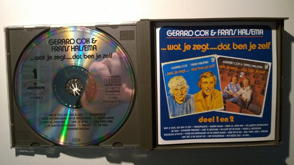 Frans Halsema & Gerard Cox - Wat Je Zegt Dat Ben Je Zelf, Cd's en Dvd's, Ophalen of Verzenden, Zo goed als nieuw, Pop, Album