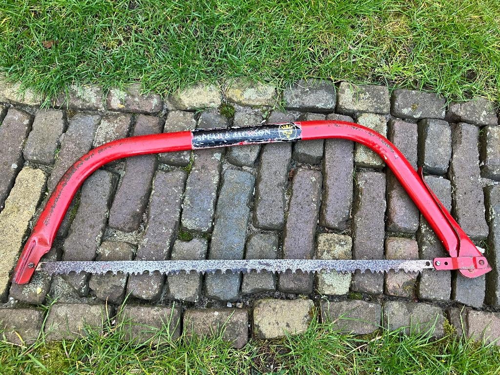 Goede boomzaag beugelzaag met zaag 60 cm, Tuin en Terras, Handzagen, Ophalen of Verzenden, Zo goed als nieuw, Boomzaag, Spear & Jackson