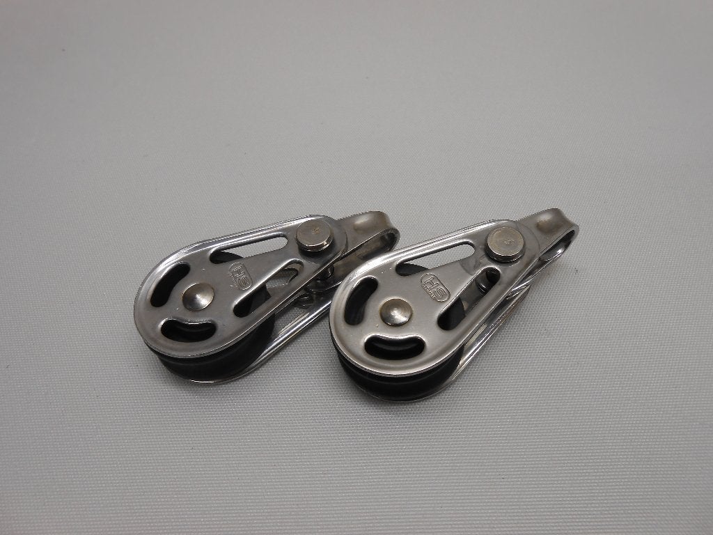 Mini enkelschijfs Blokje / Katrol, RVS, voor max. 6 mm lijn, Ophalen of Verzenden, Nieuw, Lijn of Blok
